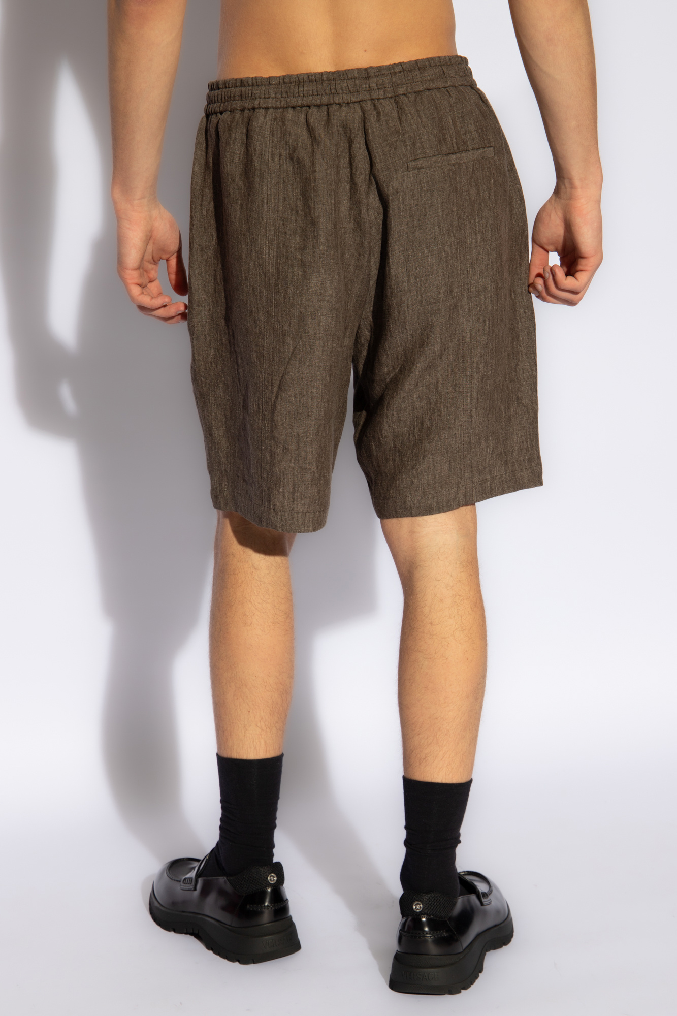 Emporio Armani Linen shorts Men s Clothing Vitkac